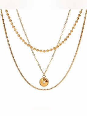 18K Gold Plated Layered Necklace